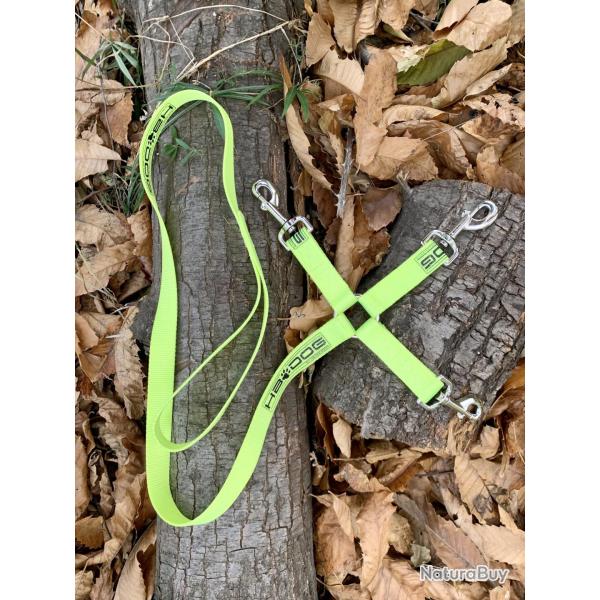 Laisse triple HB DOG Rouge ros�