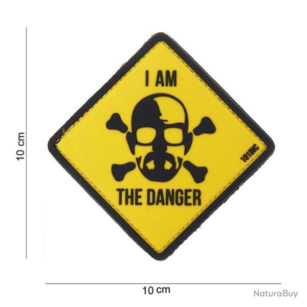 Patch 3D PVC I am the danger jaune avec velcro | 101 Inc (0001 0873)