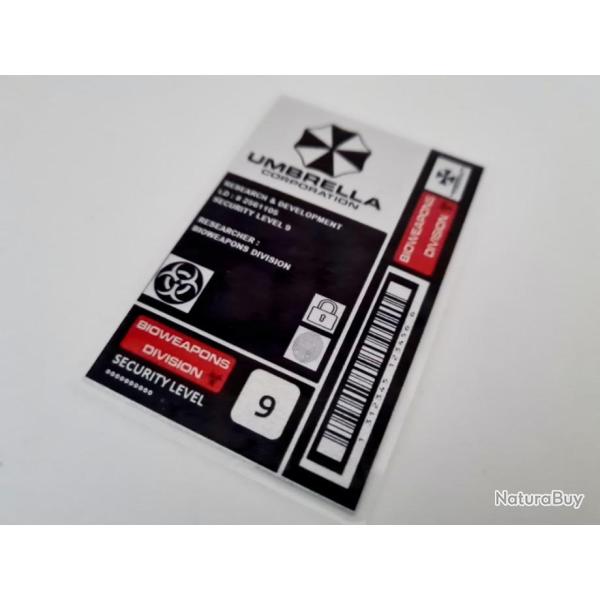 FIN R�DUCTION! BADGE HOLOGRAPHIQUE V1 UMBRELLA CORP RESIDENT EVIL BIOHAZARD
