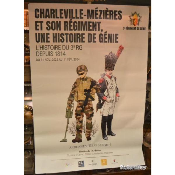 Affiche / poster 3e RG r�giment du G�nie, Charleville-M�zi�res exposition 2024 Ardennes tiens ferme