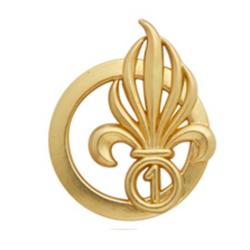 Insigne de b&eacute;ret dor&eacute; L&eacute;gion 1er R&eacute;giment &Eacute;tranger d'Infanterie