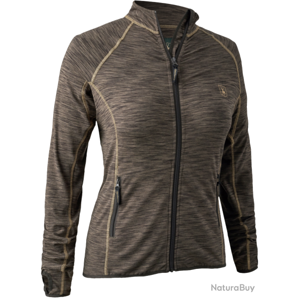 Veste polaire kaki Norden Insulated femme marron DEERHUNTER