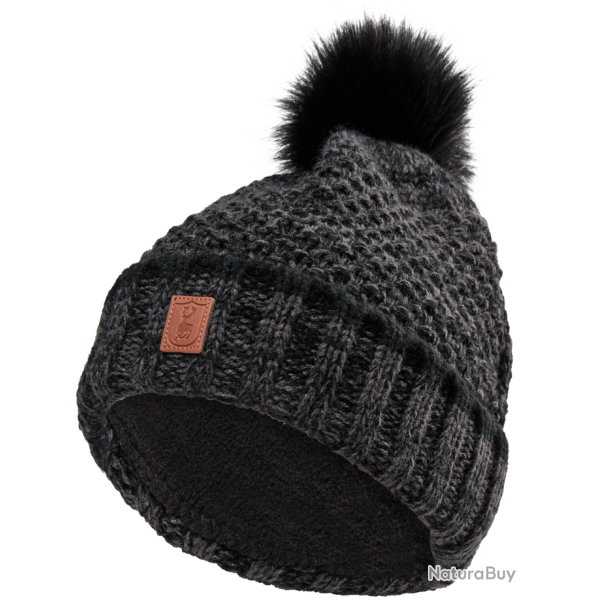 Bonnet tricot � pompon noir DEERHUNTER