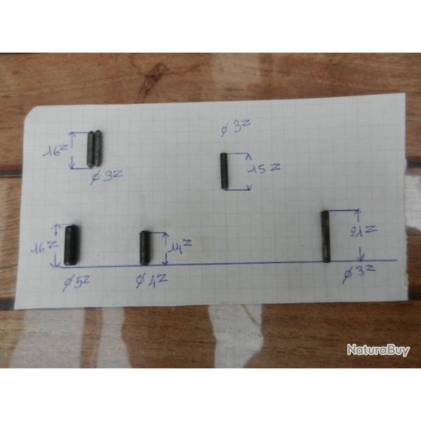 lot de six goupilles pour armes