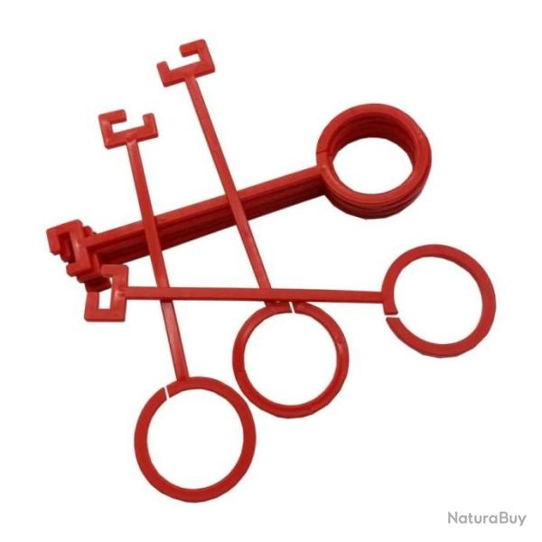 Crochet de suspension pour plateau d'argile et cible orange 10 pi�ces - Rouge