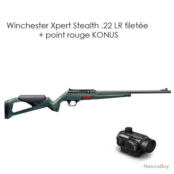 Pack winchester Xpert Stealth .22 LR filet�e 46cm + point rouge KONUS 