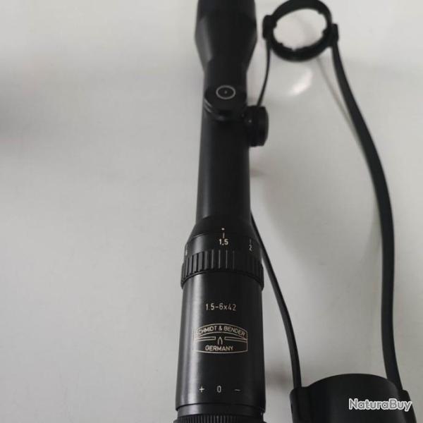 Lunette Schmidt&Bender 1.5-6x42 avec montage blaser a rail