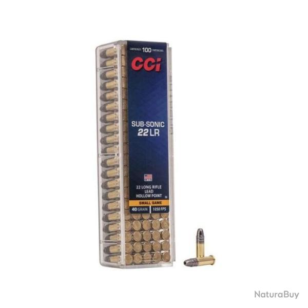 Balles CCI Subsonic HP - Cal. 22LR - Boite de 100 - Par 1 / 40