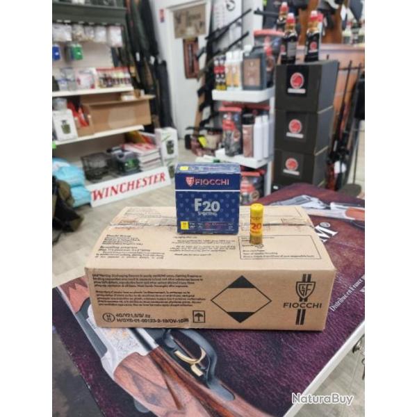 125 Cartouches F20 SPORTING cal 20 fiocchi 28 gr Ball trap