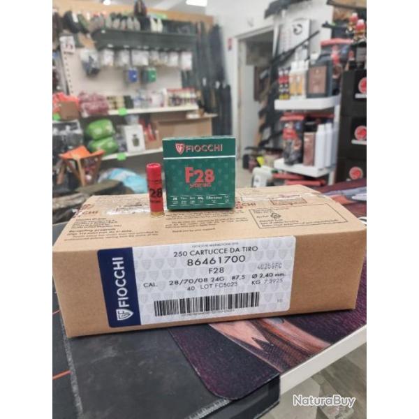 Wahoo ! Fiocchi F28 Sporting - 1 carton de 250 cartouches trap - Cal.28 24gr