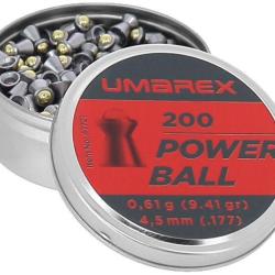 Plombs PowerBall t&ecirc;te ronde 4.5mm 9.41gr Umarex