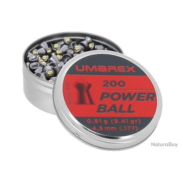 Plombs PowerBall t�te ronde 4.5mm 9.41gr Umarex
