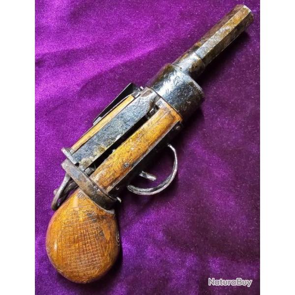 FRAN�AIS - ancien faux Pistolet Artisanal, d�but XIXe si�cle! R�plique de bandit d'�poque!!