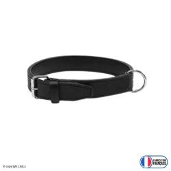 Collier en cuir doubl&eacute; 2,2 x 50 cm