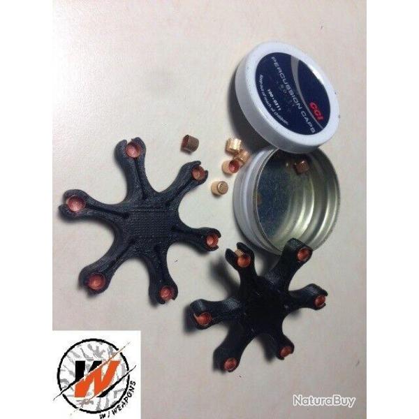 Etoile porte amorces pour le rechargement/facilit� arme poudre noire - print3D