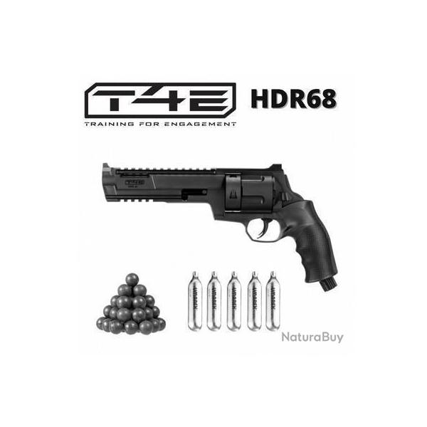 Pack Revolver de dfense Umarex T4E HDR 68 (16 Joules) +Co2 + Munitions ********