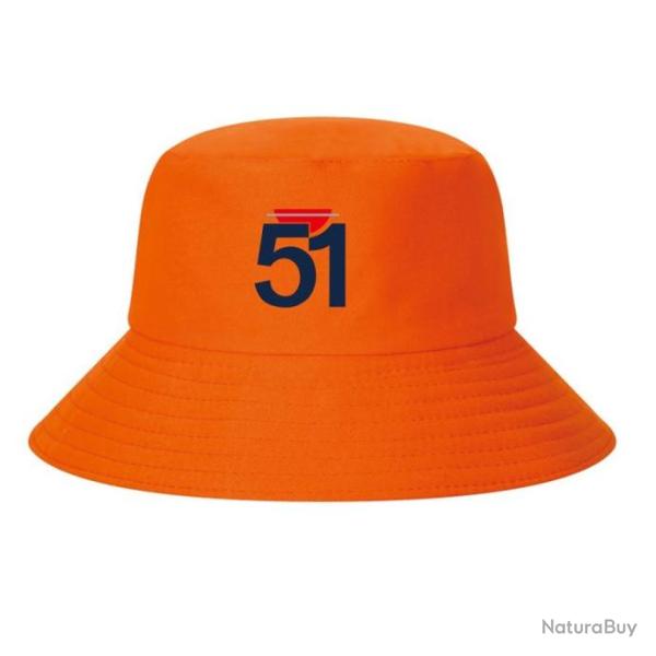 Chapeau Casquette Bob Ricard 51 R�versible Haute Qualit� : Couleur Orange