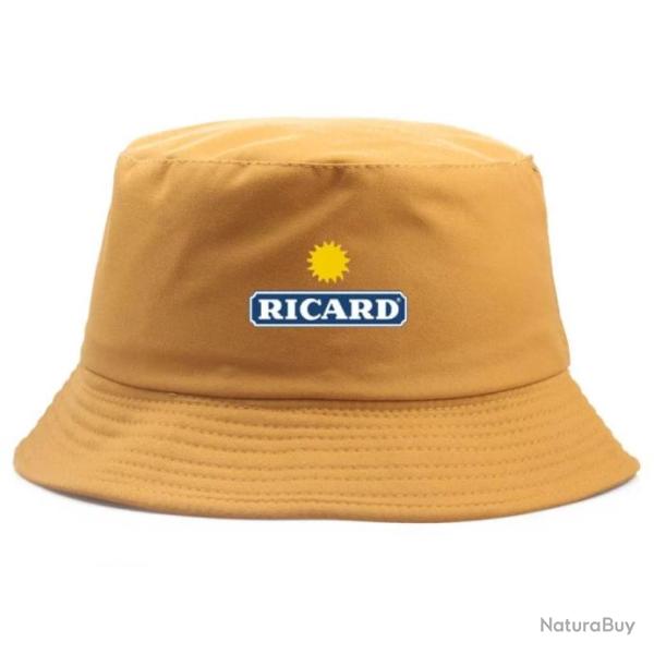 Chapeau Casquette Bob Ricard R�versible Haute Qualit� : Couleur Jaune Marron