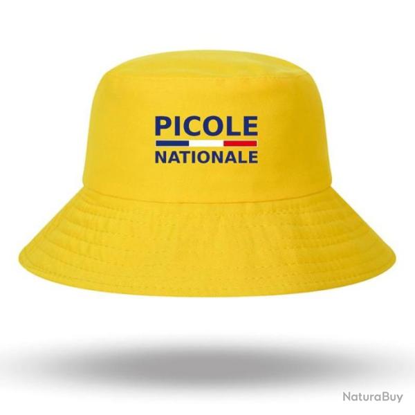 Chapeau Casquette Bob R�versible "Picole Nationale" Haute Qualit� : Couleur Jaune