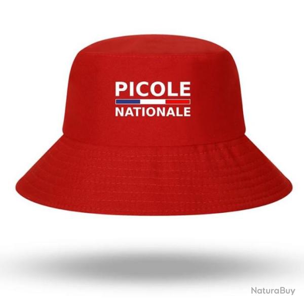 Chapeau Casquette Bob R�versible "Picole Nationale" Haute Qualit� : Couleur Rouge