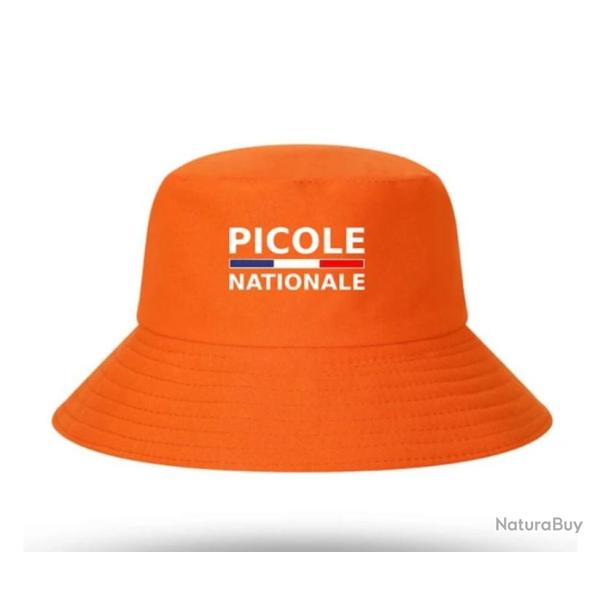 Chapeau Casquette Bob R�versible "Picole Nationale" Haute Qualit� : Couleur Orange