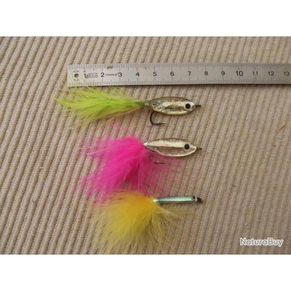1� SANS ENCHERES !!! 3 petits leurres rigides avec panache de couleur redoutable efficacit� truites