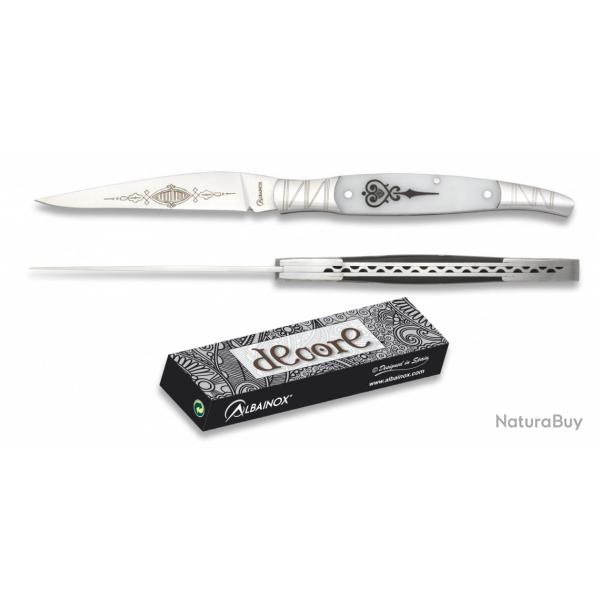 Couteau pliant - "C�te blanc" Lame 9 cm - Albainox
