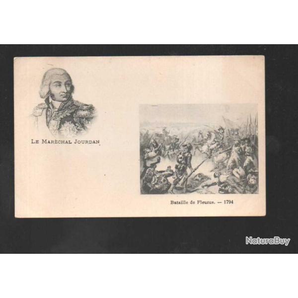 le mar�chal jourdan bataille de fleurus 1794 cpa sur 1er empire