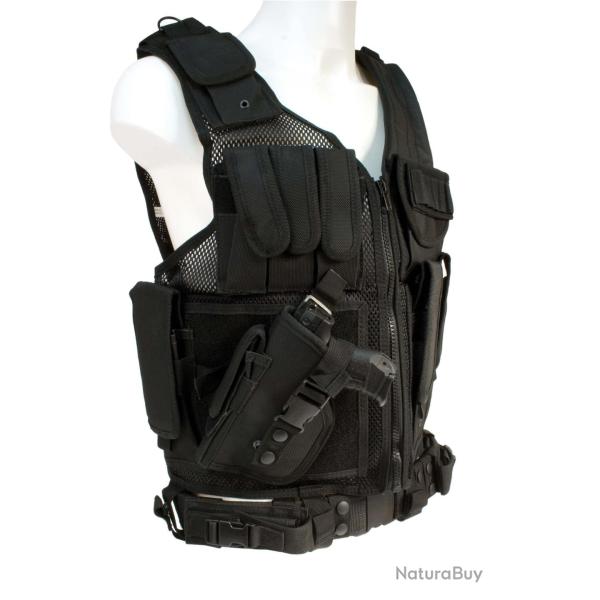 Gilet UTG Noir avec Holster pour Gaucher