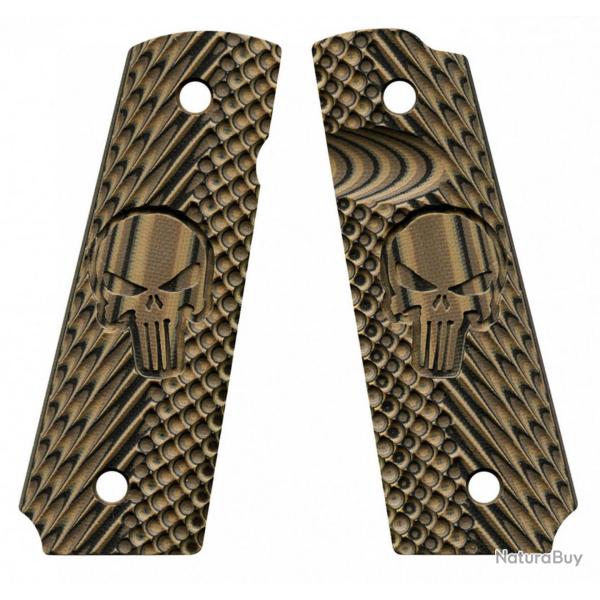 Plaquettes VZ GRIPS pour 1911 CK Operator II - Edition The Punisher - Marron