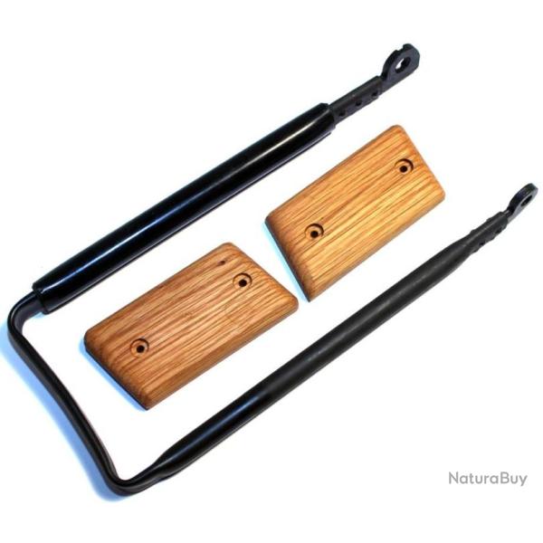 Crosse et plaquettes d'une mitraillette su�doise de 1945