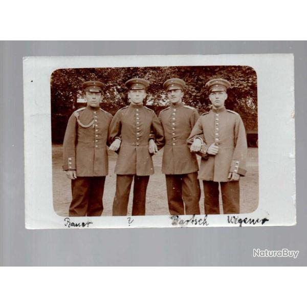 allemagne , �cole militaire , 4 personnages + ou - identifi�s  , cordon de tireur , carte photo cpa