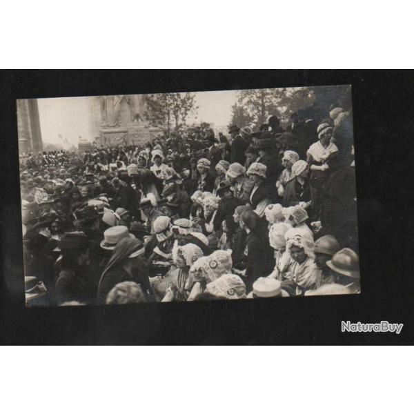 d�fil� de la victoire 14 juillet 1919 25 les drapeaux anglais carte photo  f�tes de la victoire