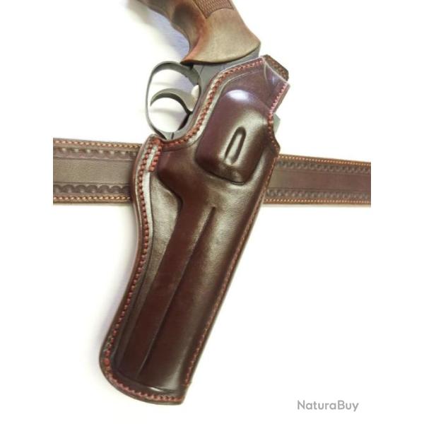 ETUI  CUIR  COMBAT pour MR 73 5p1/4, fabrication artisanale fran�aise