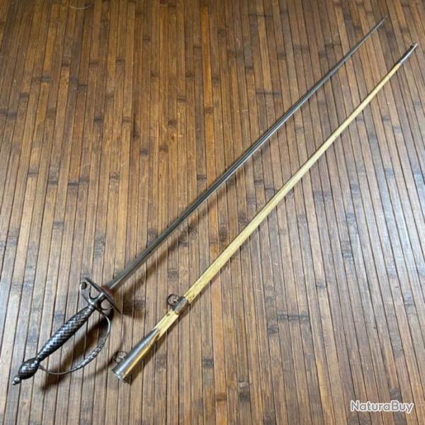 BELLE �P�E Pas D'�NE  XVlll �me AVEC SON FOURREAU EN CUIR BLANC