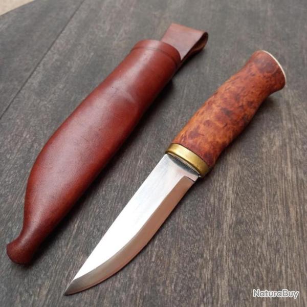 Joli Couteau PUUKKO BRUSLETTO avec �tui en cuir Manche en Bois