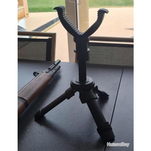 Tr�pied de tir r�glable Support fusil � hauteur r�glable Durable Rotation � 360 Chasse Tir Pr�cision