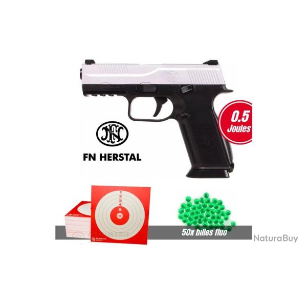 Pack Pistolet � Bille FN Herstal FNS-9 - 6mm (0.5 joules) Haute Qualit� + Cadeaux