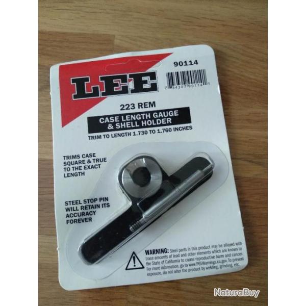 Case length gauge et shell holder .223 rem
