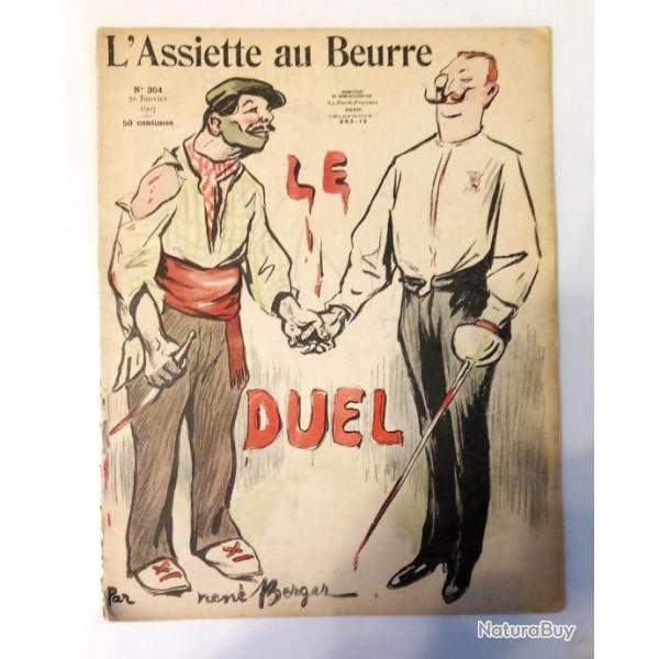L'assiette au beurre - le Duel - Ren� Berger 1907 - N�304/1907 - escrime