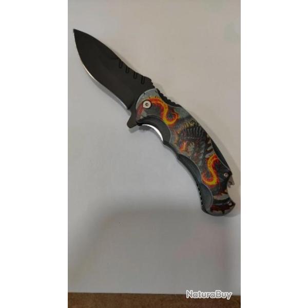 COUTEAU PLIANT DRAGON DE FEU
