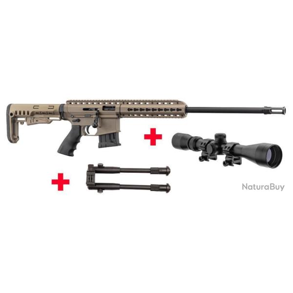 PALLAS BA-15 MOD :  FDB / NOIR OU TAN / CAL.22LR NEUVE + LUNETTE 3.9X40 + HOUSSE + 50 MUN OFFERTES