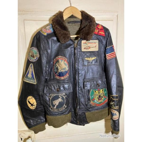 blouson us cuir g1 pilote usmc vietnam