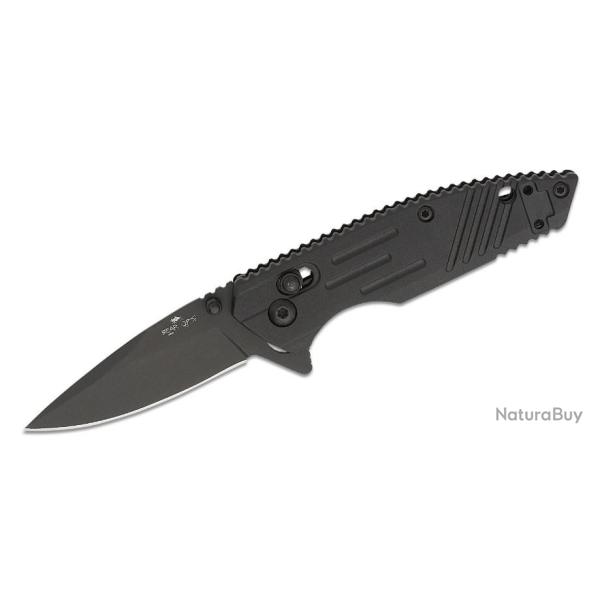 Couteau Bear OPS Mini Rancor IX Lame Acier D2 Plain Edge Manche Black Zytel Clip USA BCMC900B7B