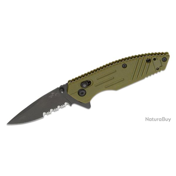 Couteau Bear OPS Mini Rancor IX Lame Acier D2 Black Serr Manche OD Green Zytel USA BCMC900OD7BSR