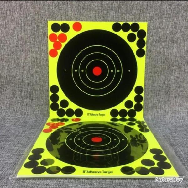 PAcK 10 FEUILLES DE CIBLES, TIR auto adh�sifs 10