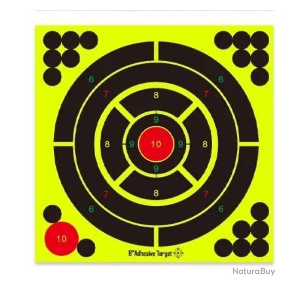 PAcK d 10 FEUILLES DE CIBLES, TIR auto adh�sives 10