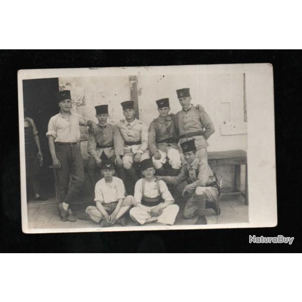 groupe du 3�me r�giment de tirailleurs alg�riens  non situ� carte photo alg�rie ? ch�chia , baionnet
