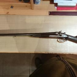 Vds un fusil cal 12 juxtaposé à chiens extérieurs  de 1905 épreuve poudre T en parfait état