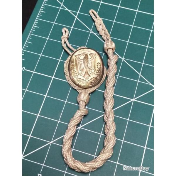 CORDON, BREVET DE TIREUR ALLEMAGNE DE L'OUEST, NVA  schutzenschn�r  COULEUR ARGENT